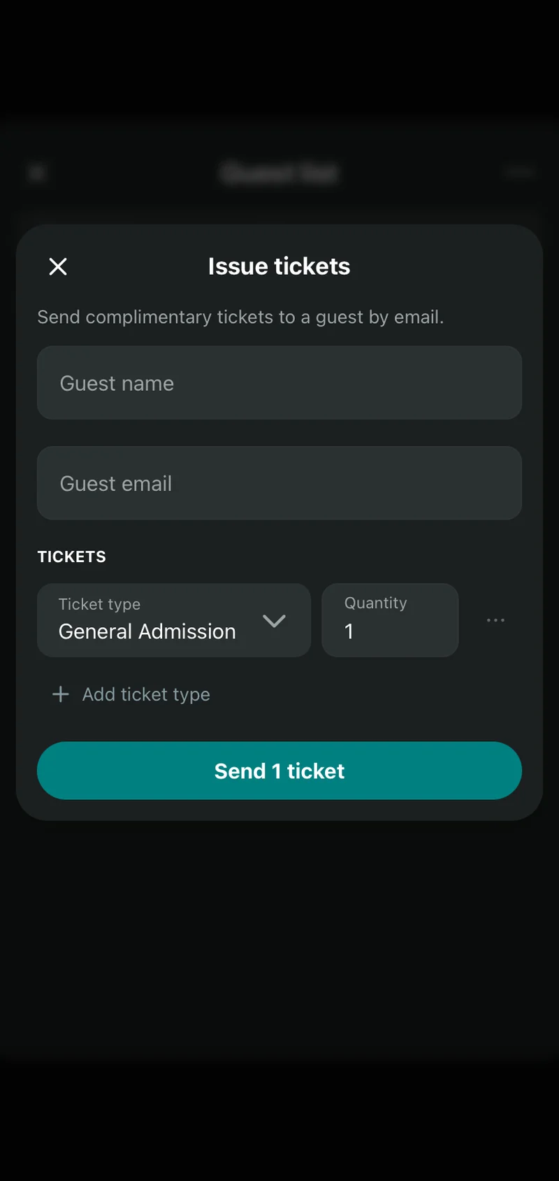 Guest list